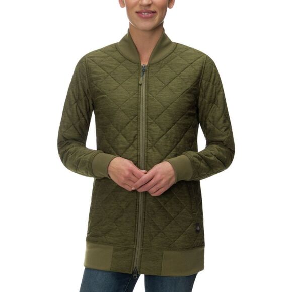 The North‎ Face Women's Mod Bomber Jacket Size M Green Full Zip Quilted Outdoor - Picture 1 of 16